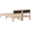 vidaXL Bedframe Bruin en taupe 135 x 190 cm Massief grenenhout