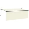 vidaXL Uitschuifbare luifel Cr&egrave;me 350 x 200 cm Polyester en Aluminium