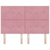 vidaXL Hoofdbord Roze 144 cm Fluweel