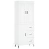 vidaXL Hoge kast 69,5x34x180 cm bewerkt hout wit