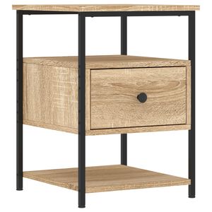 vidaXL Nachtkastje 40x42x56 cm bewerkt hout sonoma eikenkleurig