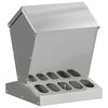 vidaXL Kip voerbak Zilver 30 x 30 x 39 cm Gegalvaniseerd staal