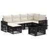 vidaXL Tuinbankenset 7 st Zwart en Cream Wit poly rattan