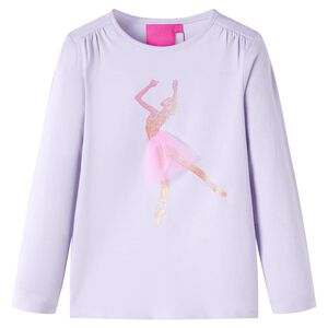 Kindershirt met lange mouwen 92 lichtlila