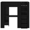 vidaXL Loft Bedframe met Bureau Zwart Eiken 75 x 190 cm Bewerkt hout