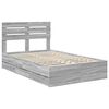 vidaXL Bedframe met lade Grijs Sonoma 120 x 190 cm Ingenieurshout
