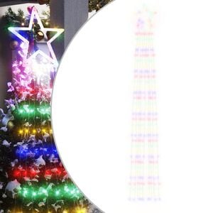 vidaXL Kerstboomverlichting 320 kleurrijke LED's 375 cm