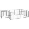vidaXL Hondenkennel 8,47 m&sup2; staal zwart