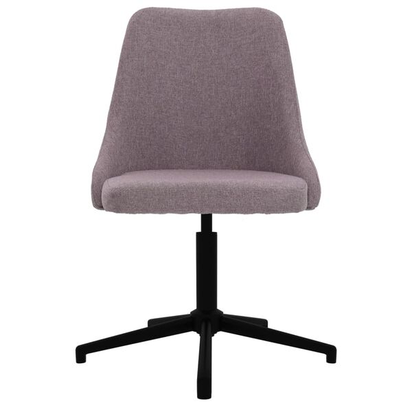 vidaXL Eetkamerstoelen 4 st draaibaar stof taupe