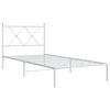 vidaXL Bedframe met hoofdbord metaal wit 90x190 cm