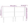 vidaXL Hoofdbord met randen 203x16x118/128 cm stof zwart