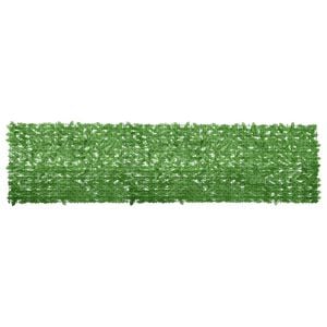 vidaXL Balkonscherm met groene bladeren 400x100 cm