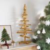 vidaXL Houten kerstboom met standaard Bruin 90 cm Massief grenenhout