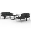 vidaXL 5-delige Loungeset met kussens aluminium antracietkleurig