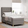vidaXL Boxspringbed met Matras Donkergrijs 90x190 cm Taupe 80 x 200 cm