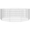 vidaXL Dierenverblijf 10 panelen 54x60 cm gegalvaniseerd ijzer