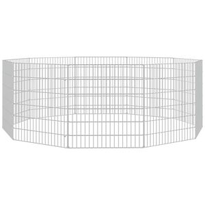 vidaXL Dierenverblijf 10 panelen 54x60 cm gegalvaniseerd ijzer