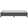vidaXL Boxspringbed Donkergrijs 140 x 200 cm Katoen Stof