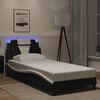 vidaXL Bedframe "Viana" met LED zonder matras zwart en wit 90x200 cm
