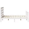 vidaXL Bedframe met hoofdbord massief hout wit