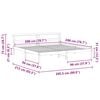 vidaXL Bedframe met hoofdeinde Wit 200 x 200 cm Massief grenenhout