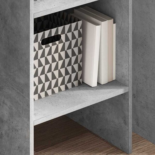 vidaXL Boekenkast 40x35x180 cm bewerkt hout betongrijs