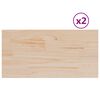 vidaXL Tafelbladen 2 st rechthoekig 70x35x1,7 cm massief grenenhout