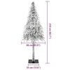 vidaXL Kerstboom met 300 LED met standaard Wit 210 cm PE en staal