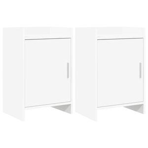 vidaXL Nachtkastjes 2 pcs Wit 40 x 30 x 60 cm Bewerkt hout
