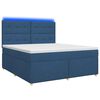 vidaXL Boxspringbed met matras met hoofdeinde Blauw 140 x 190 cm Stof