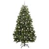 vidaXL Kunstkerstboom met 300 LED Groen 210 cm PVC en Metaal