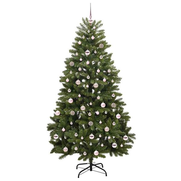 vidaXL Kunstkerstboom met 300 LED Groen 210 cm PVC en Metaal