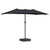 vidaXL Tuinparasol Zwart 385 x 209 x 244 cm Polyester