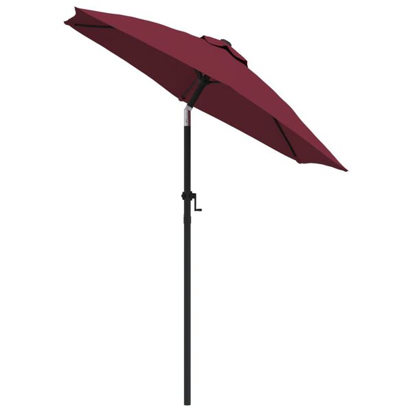 vidaXL Parasol 200x224 cm aluminium bordeauxrood