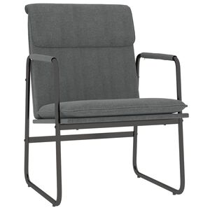 vidaXL Loungestoel 55x64x80 cm stof donkergrijs