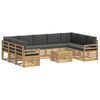 vidaXL Buiten bankenset 10 pcs Wit en antracietkleurig 59 x 59 x 37 cm