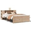 vidaXL Bed met boekenkast zonder matras massief grenenhout 150x200 cm