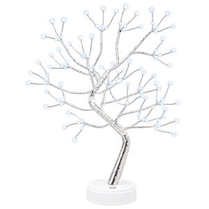 vidaXL Mini starburst kerstboom 2 st zilver 12 x 50 cm Staal 108 LED's