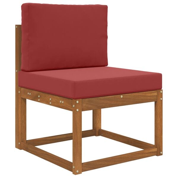 vidaXL Buiten bankkussen 2 pcs Wijnrood Polyester