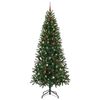 vidaXL Kunstkerstboom met 300 LED met standaard Groen 240 cm PE en PVC