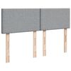 vidaXL Boxspring met matras stof lichtgrijs 140x200 cm
