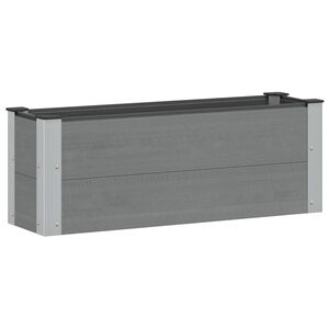 vidaXL Verhoogde plantenbak Grijs 100 x 30 x 36 cm WPC en Aluminium