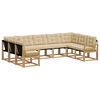 vidaXL Buiten bankenset 9 st Wit en Beige