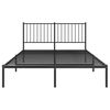 vidaXL Bedframe met hoofdbord metaal zwart 140x190 cm