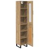 vidaXL Highboard Artisan Eiken 34,5 x 34 x 180 cm Bewerkt hout