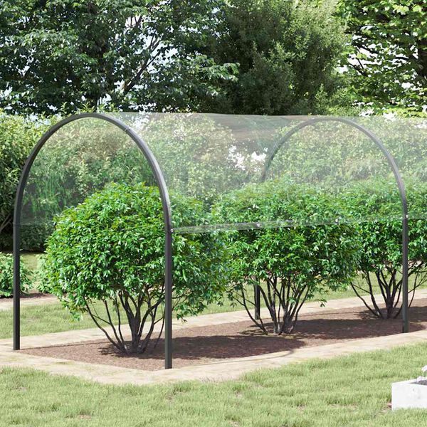 vidaXL Doorzichtig zeildoek met zeilringen 4x12 m PVC