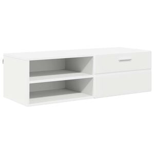 vidaXL Houten Kast met lade Wit 100,5 x 39 x 30 cm Bewerkt hout
