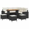 vidaXL Tuinbankenset 9 st Zwart poly rattan