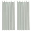 vidaXL Gordijnen voile met lussen 2 st 140x260 cm lichtgrijs