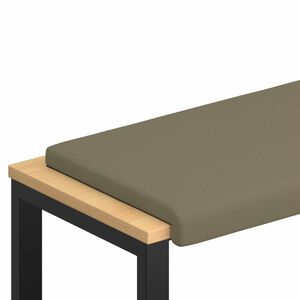 vidaXL Bankkussen Textured Velvet Kaki Diepte 35 cm